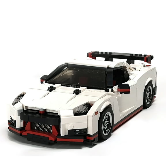 MACTANO Car Mini Building Block Set Speed Champion GTRS Sports Car Building Kit for Kid Adult White