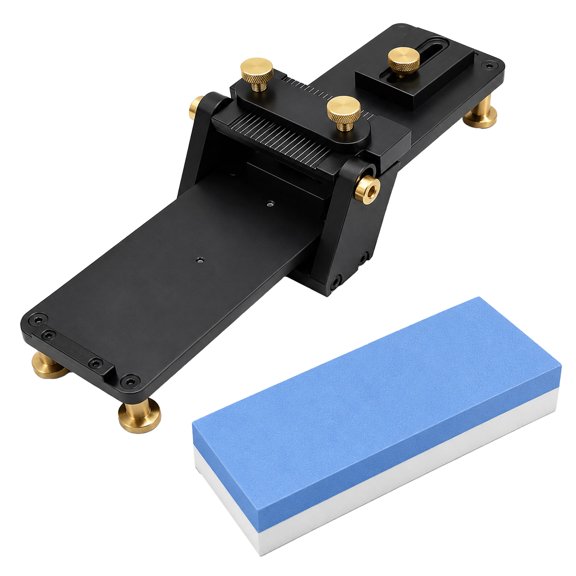 MACTANO Chisel Sharpening Jig Kit, Adjustable Fixed Angle Whetstone Set with 1000/6000 Grit Whetstone Honing Guide for Woodworking Chisel Tools