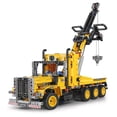 thumbnail image 1 of MACTANO Construction Vehicle Building Block Set Heavy Trailer Kit Plastic Toy Gift for Kid Yellow, 1 of 8