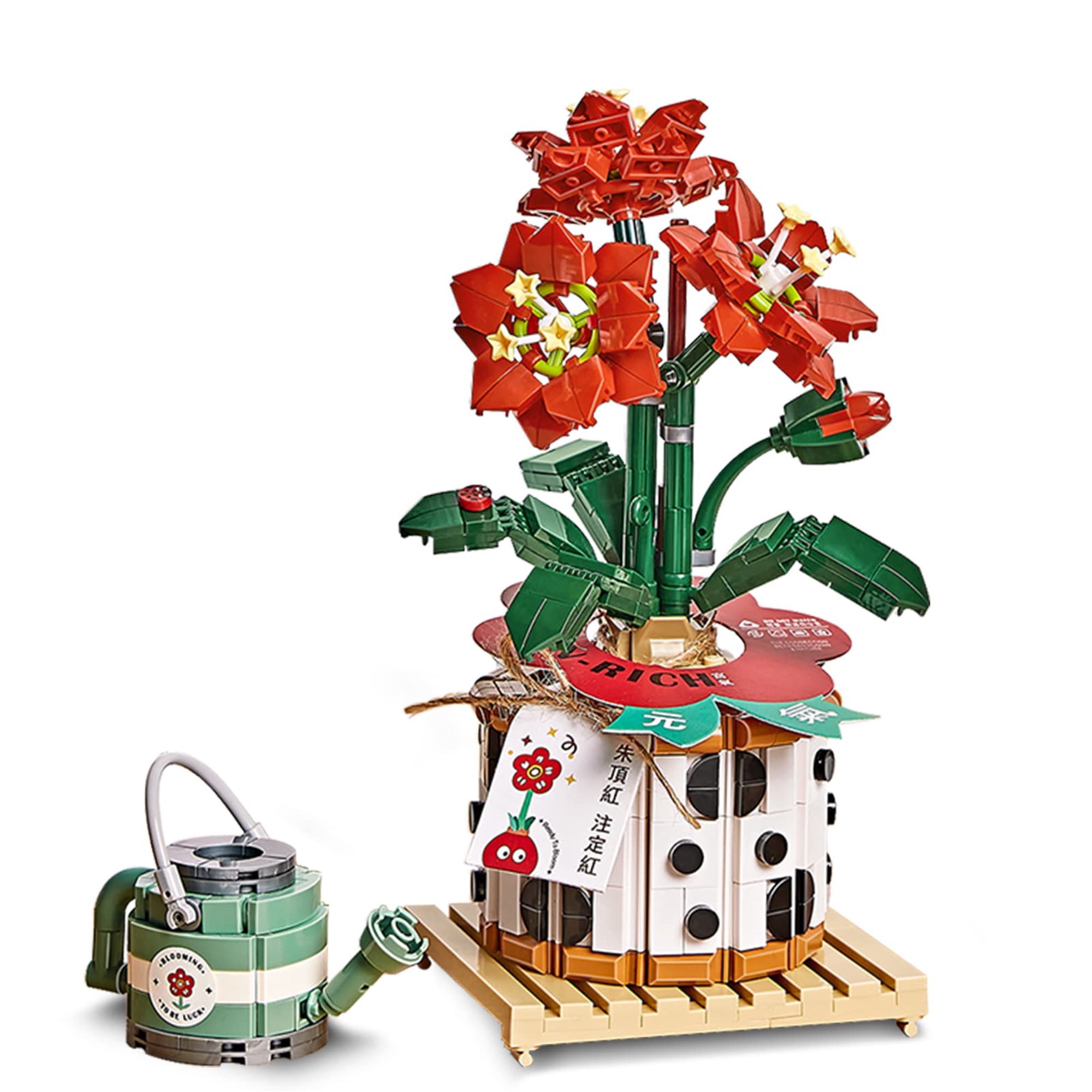 MACTANO Flower Mini Building Block Set Bouquet Bonsai Building Bricks