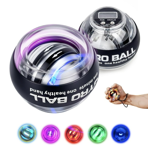 MACTANO Gyroscopic Exerciser Hand Ball Wrist Trainer Ball Hand Strengthener Devices with Counter