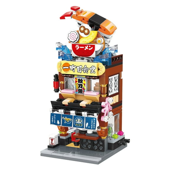 MACTANO House Building Block Set Japanese City Street View Plastic Kit Toy for Girls Multi Color