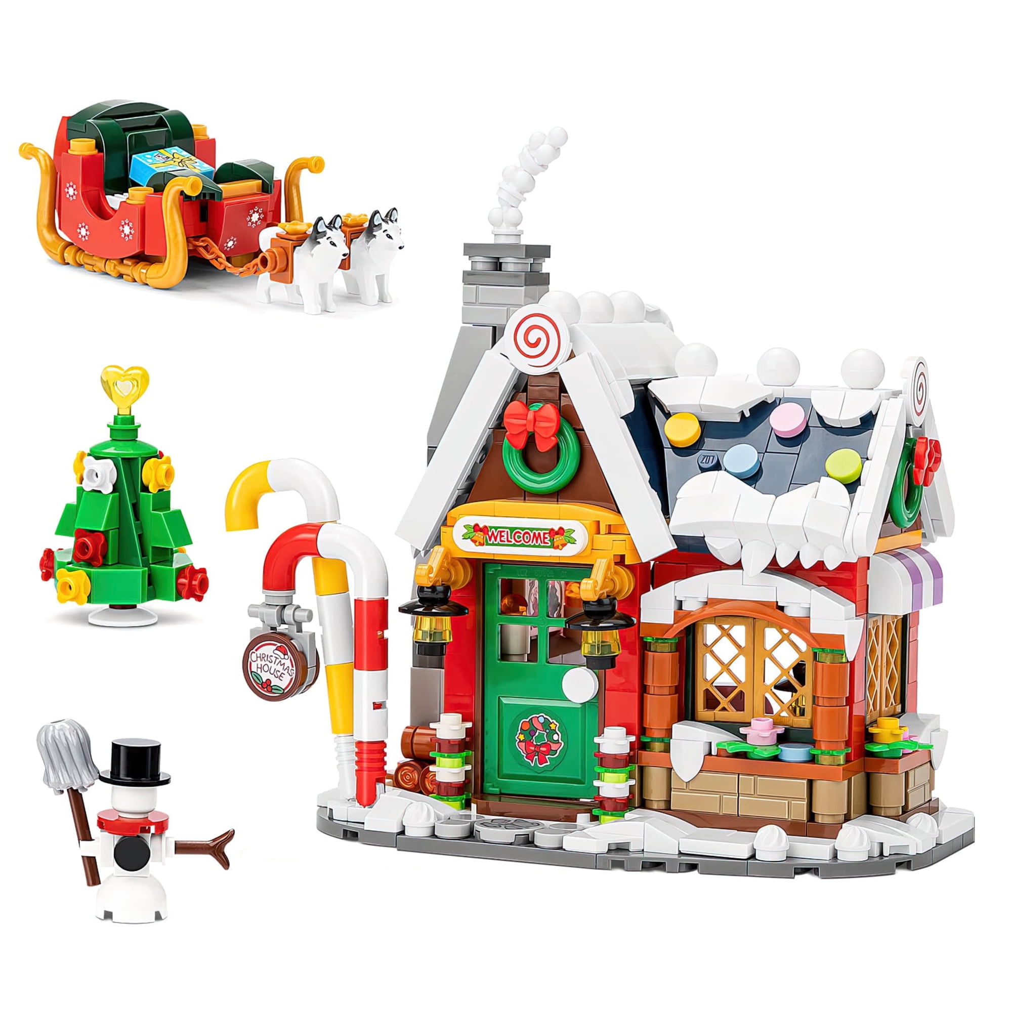 MACTANO House Mini Building Block Set Christmas Gingerbread House
