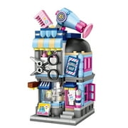 MACTANO House Mini Building Block Set Hair Salon Shop Building Kit Plastic Gift for Girl Multicolor
