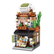 MACTANO House Mini Building Block Set Japanese Matcha Shop Kit Plastic Toy Gift for Girls Multicolor