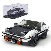 MACTANO Initial D Car Building Block Set AE86 Race Car Building Kit Toy Gift for Kid Adult White