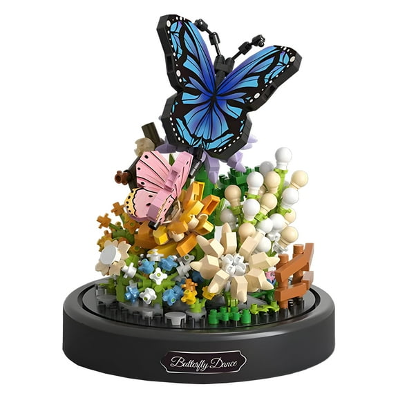 MACTANO Insect Micro Mini Building Block Set Butterfly Flower Plastic Brick Toy for Adult Kid 588PCS