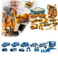 thumbnail image 1 of MACTANO Magnetic Engineering Vehicle Assembled Car Educational Toys with Storage Box for Kid Yellow, 1 of 7