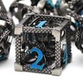 thumbnail image 1 of MACTANO Metal DND Dice Set Dungeons and Dragons Dice Set MTG RPG Board Game Toy-Cthulhu Blue Number, 1 of 7