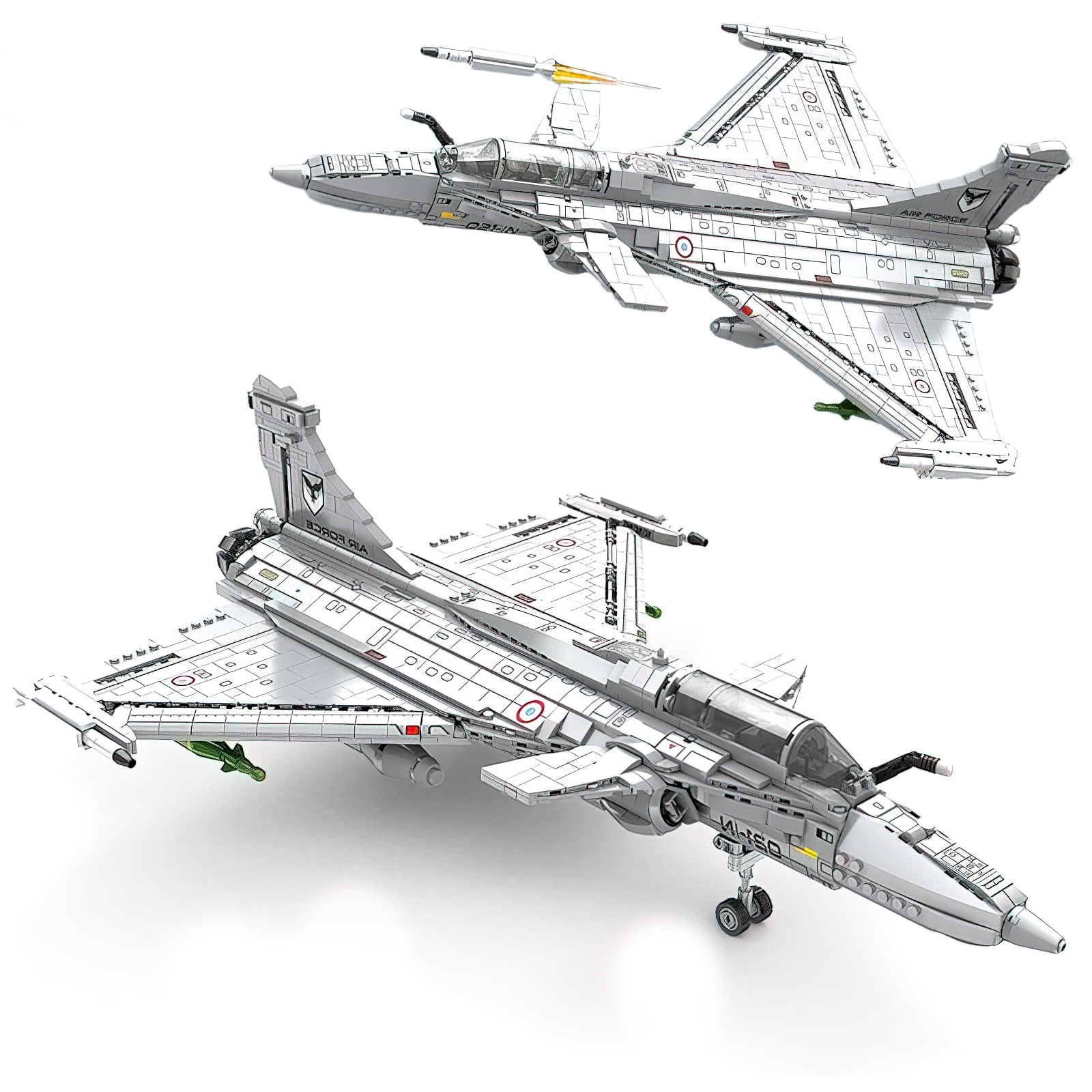 MACTANO Military Airplane Building Block Set Rafale Fighter Jet