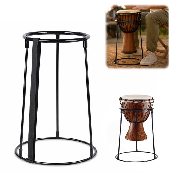 MACTANO Portable Djembe Floor Stand, Lightweight Carbon Steel Bongos Stand for 8.5"-12" African Drums Bongos