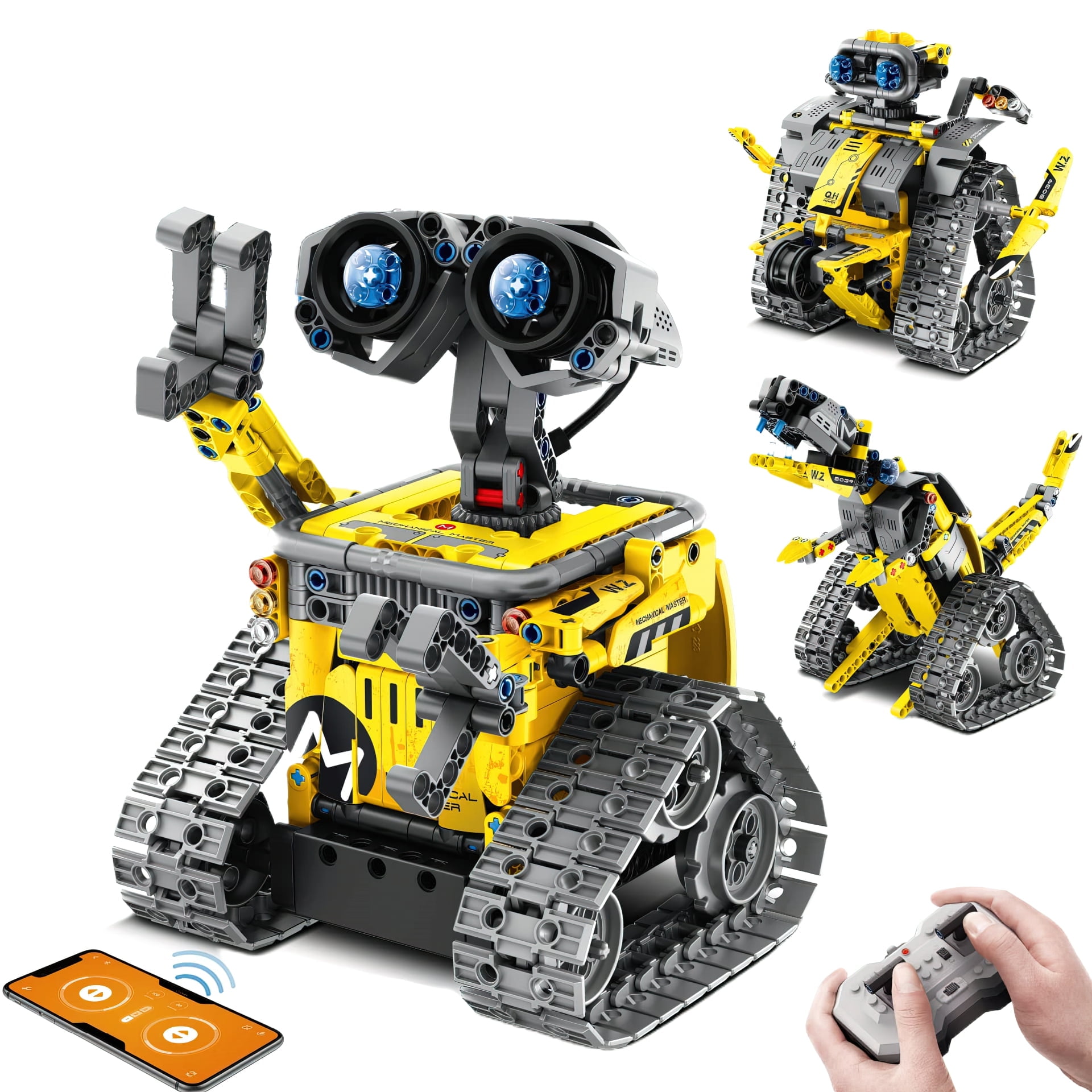 MACTANO Robot Building Block Set 3in1 Robot Dinosaur Remote APP