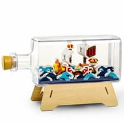 MACTANO Ship in Bottle Micro Mini Building Block Set Thousand Sunny Boat Kit Toy Gift Multi Color