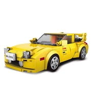 MACTANO Speed Champion Car Building Block Set RX-7 Initial D Car Plastic Kit Gift for Adult Yellow