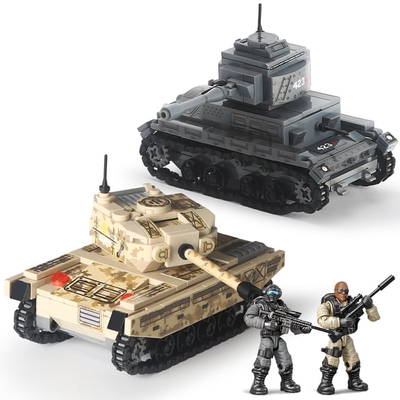 MACTANO Tank Building Block Set WW2 Army Military Tank Building Brick Kit Gift for Kid Adult
