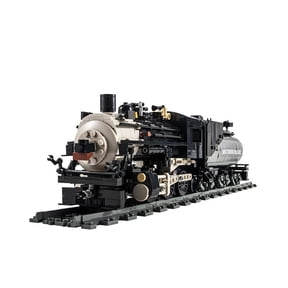 MACTANO Train Building Block Set CN5700 Steam Train with Track Kit Plastic Toy for Kid Adult Black