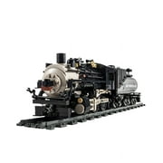 MACTANO Train Building Block Set CN5700 Steam Train with Track Kit Plastic Toy for Kid Adult Black