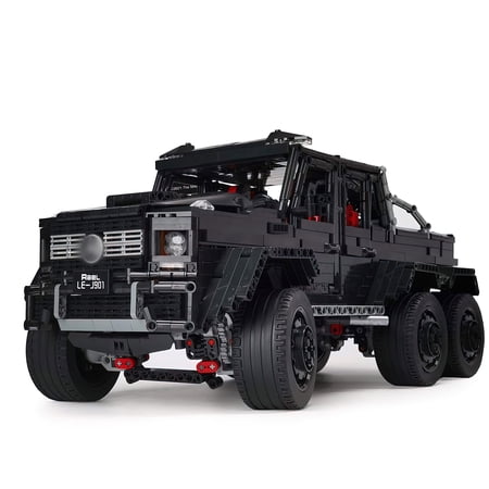 MACTANO Truck Building Block Set Speed Champion G63 6X6 Pickup Building Kit Toy for Kid Adult Black