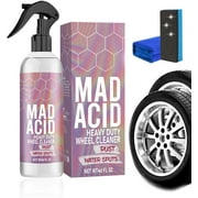 MAD ACID - Mad Acid Heavy Duty Wheel Cleaner, Mad Acid Wheel Cleaner, mad acid Water Spot Remover for Glass, Chrome, Paint, Vehicle Emblems, Wheels, Car Detailing (1 Set)