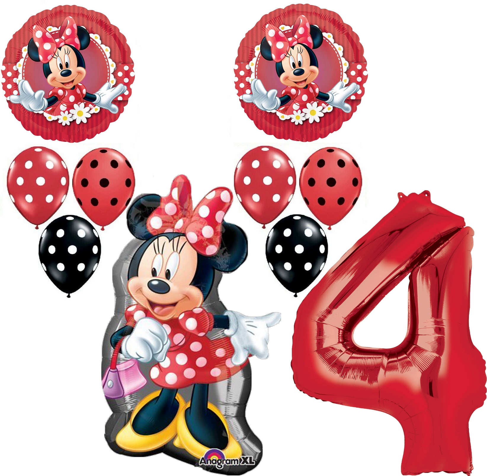 42-teiliges Minnie Maus Luftballon-Set – Latex-Ballons Für Geburtstagsdeko, Mit Helium Geeignet