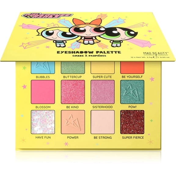 Powerpuff Girls Eyeshadow Palette, 12 Shades, 1.5 oz