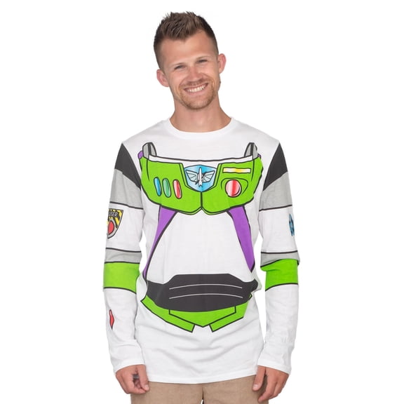 Buzz Lightyear by MAD ENGINE White, Long Sleeve T-Shirt (Men's & Women's)