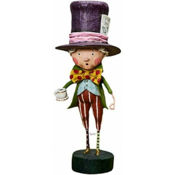 MAD HATTER Whimsical Alice In Wonderland Figurine 7.5", Lori Mitchell, by ESC