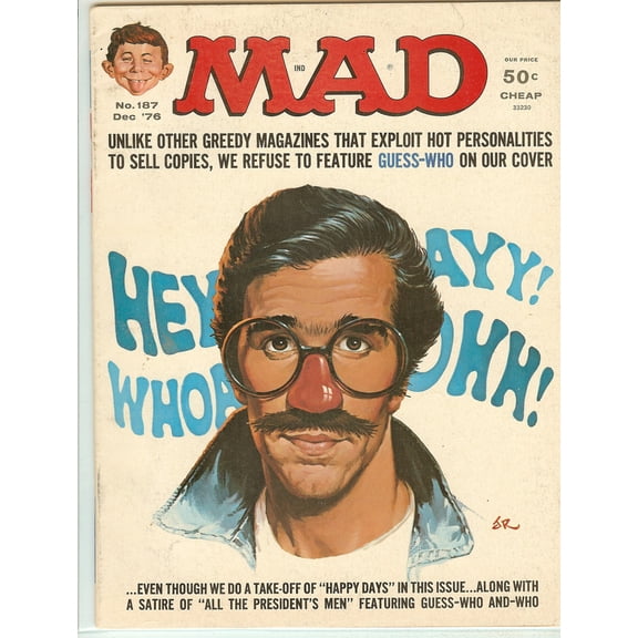 MAD Magazine #187 Dec 1976 Happy Days All the President's Men EC Comics Vintage Ungraded | Marvelocity Comics