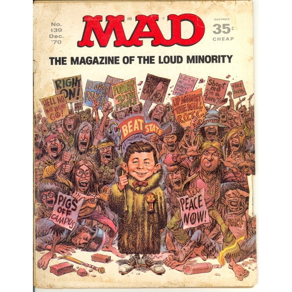 MAD Magazine Vintage Collectible #139 DETACHED COVER DEC 1970