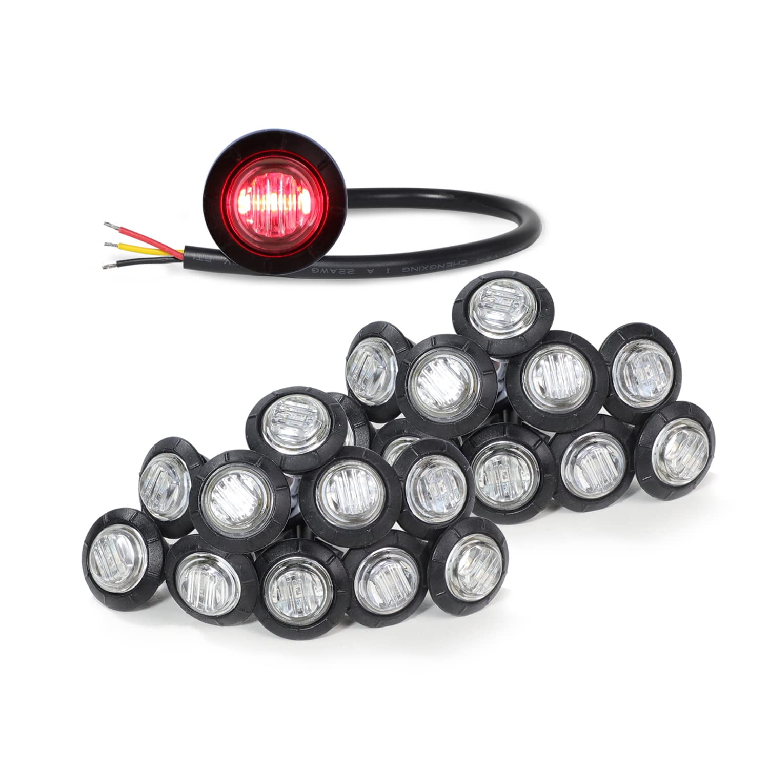 Meerkatt (Pack Of 4 3 Inch Smoked Lens Blue LED Oblong - View #5