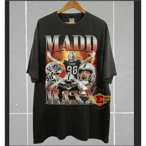 MADD Maxx Crosby Vintage Shirt, Maxx Crosby Retro 90s Tshirt, Raiders Crosby Tee