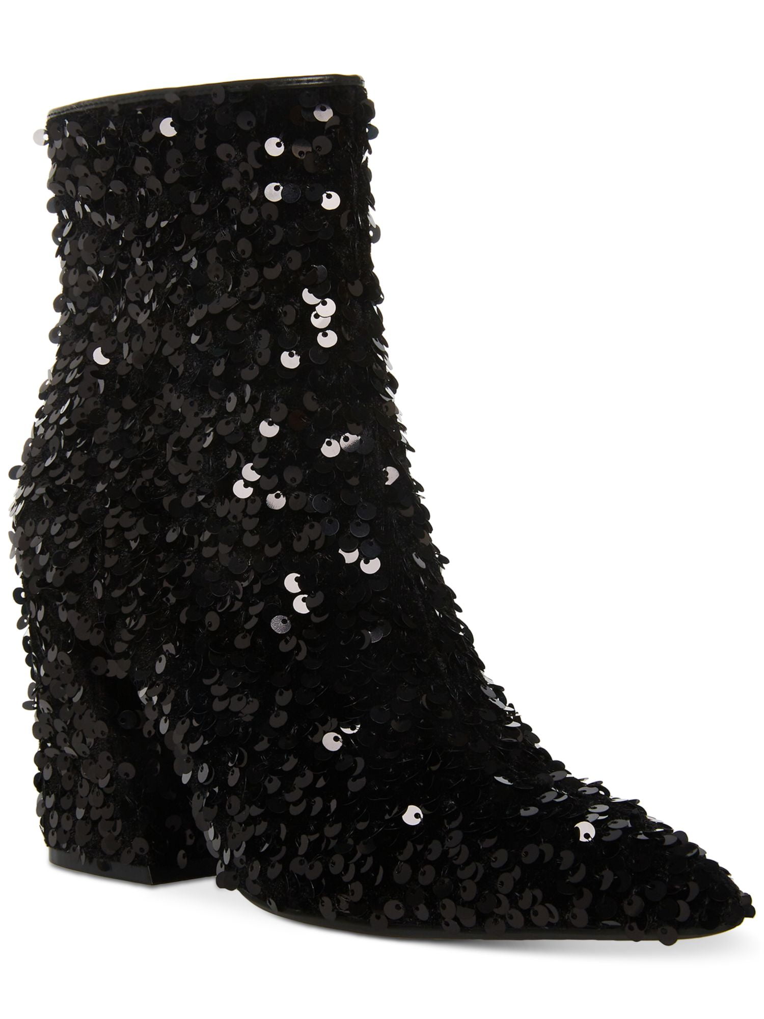 Sequin black booties cheap