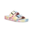 thumbnail image 1 of MADDEN GIRL Womens Pink Adjustable Strap Buckle Accent Teddy Slip On Slide Sandals 11, 1 of 4