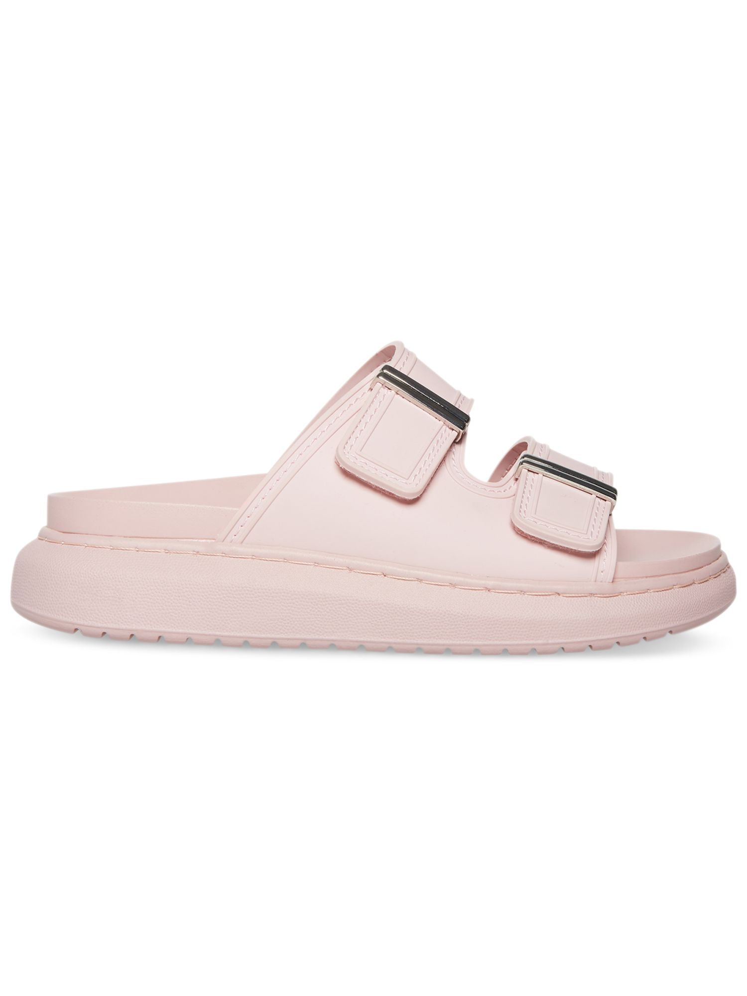 MADDEN GIRL Womens Pink Adjustable Strap Comfort Kingsley Round Toe