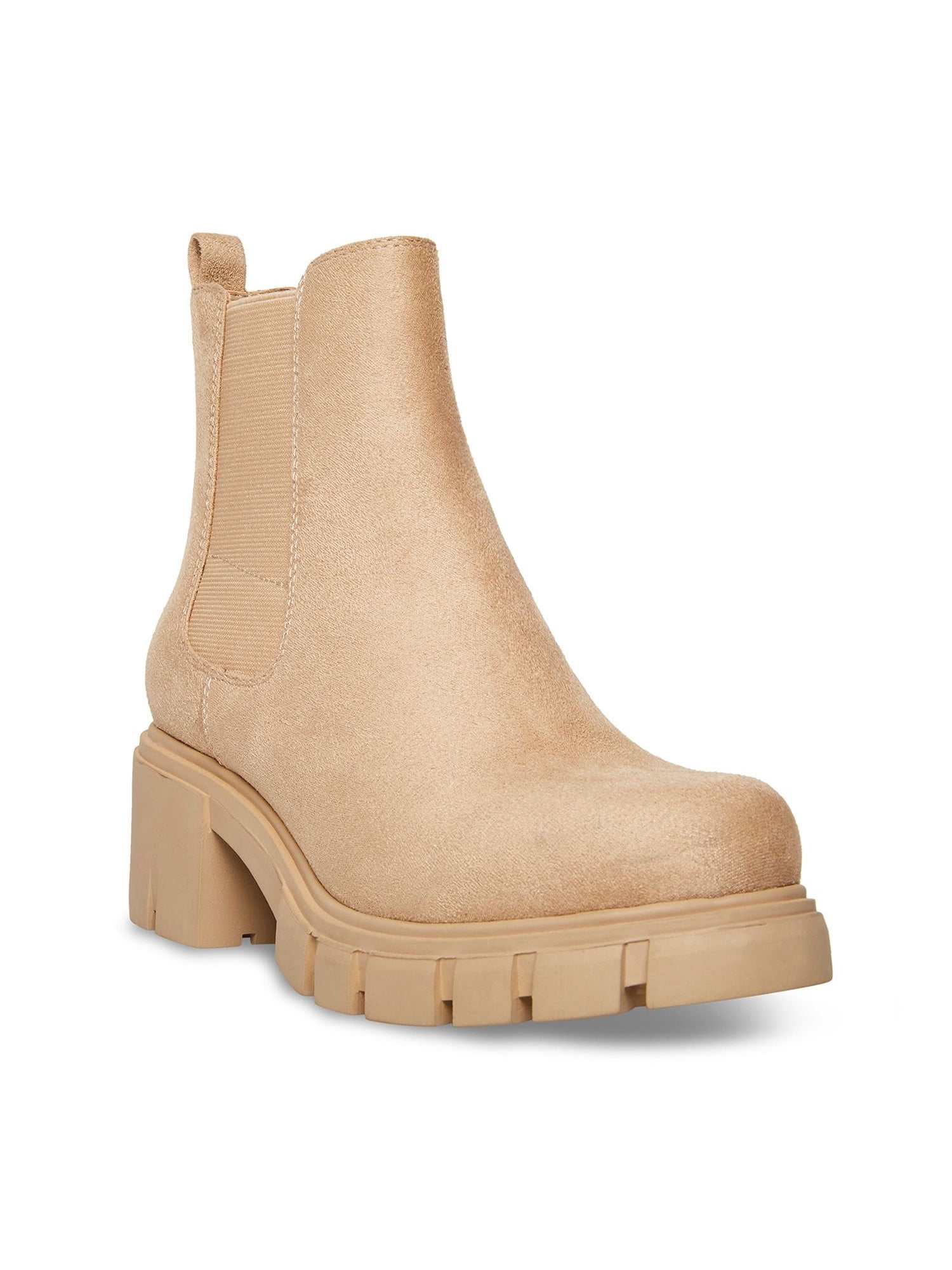 VINCE. Womens Brown Water Repellent Cushioned Back Pull-Tab Lug Sole Goring Rue Round Toe Block Heel Chelsea Boot M