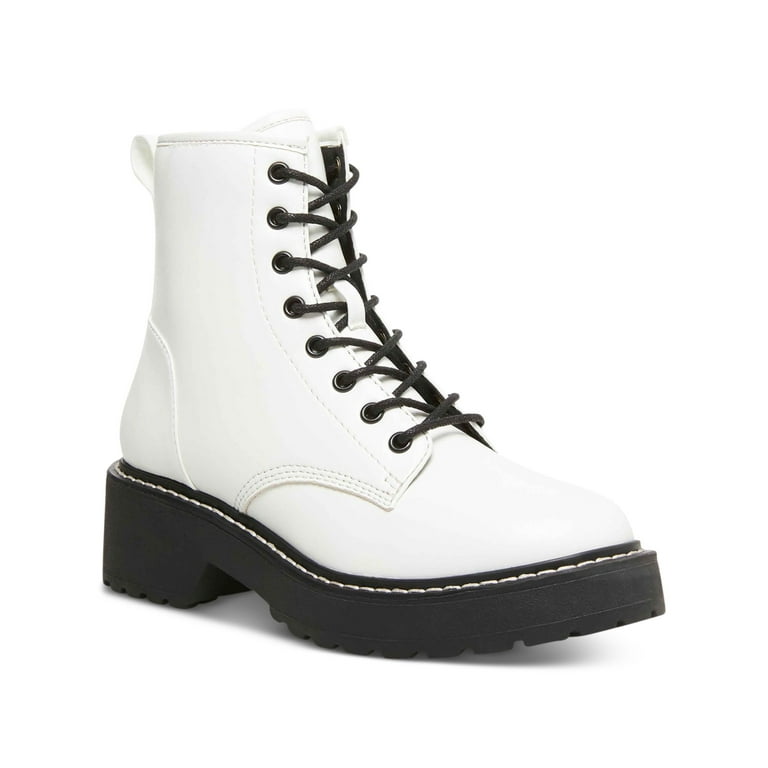 White combat boots steve madden cheap