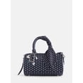 thumbnail image 1 of Madden NYC Women's Small Top Zip Handbag, Black and White, 1 of 4