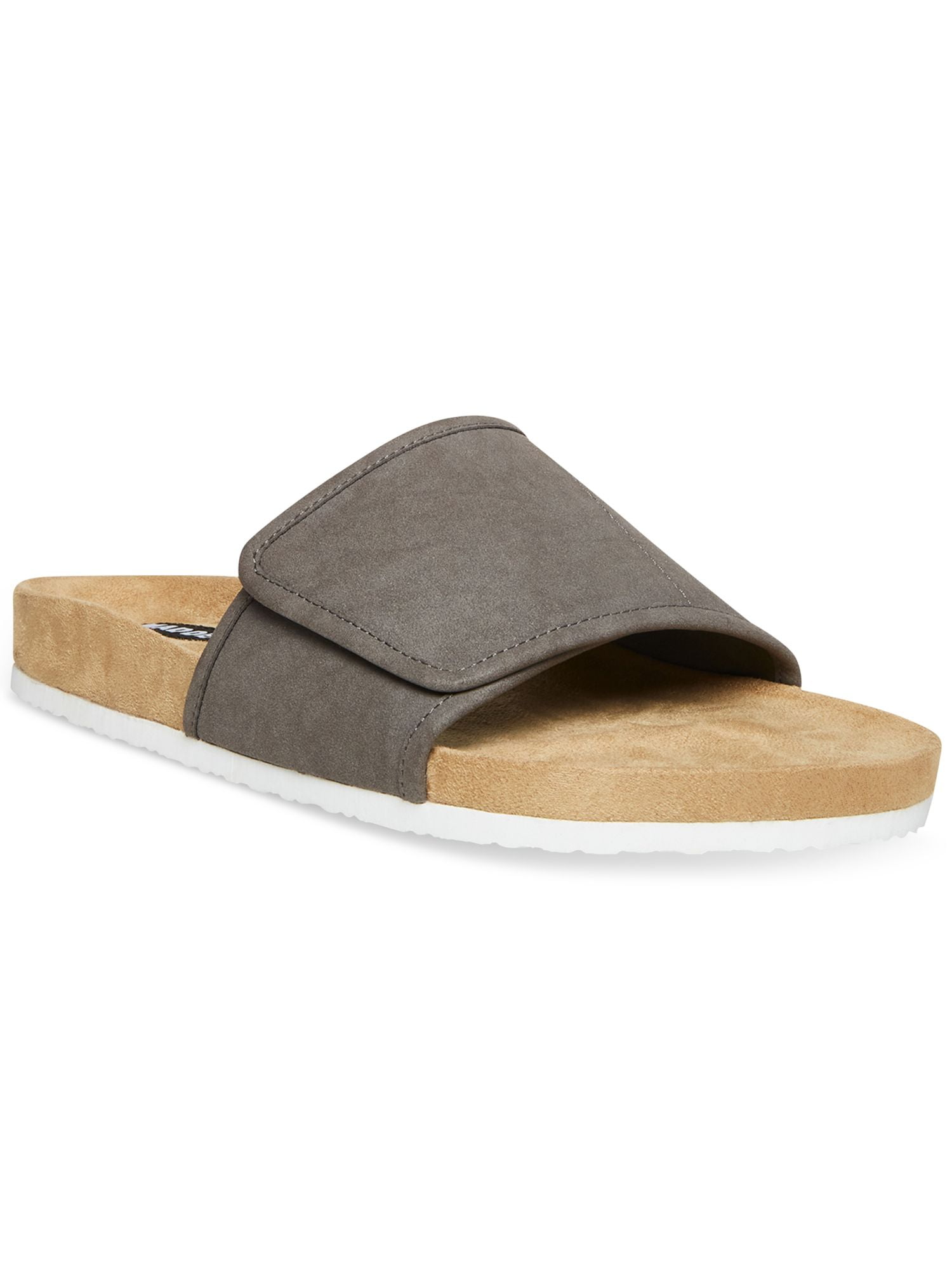 STEVE MADDEN Womens Gray Winnie Harlow Hook And Loop Crisscross