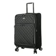 thumbnail interactive-video image 1 of MADDEN NYC, Aesthetic Soft Side 24" Expandable Checked Luggage with Spinner Wheels, Black, 1 of 10