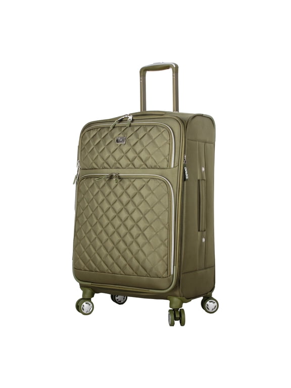 , Aesthetic Soft Side 24" Expandable Checked Luggage, Olive