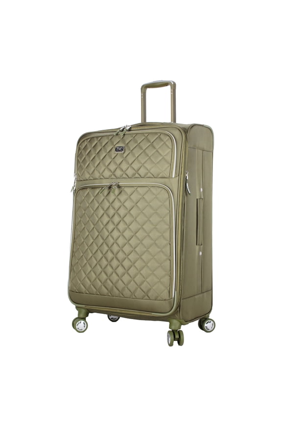 , Aesthetic Soft Side 28" Expandable Checked Luggage, Olive