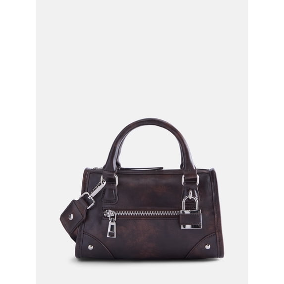 Madden NYC Women's Small Top Handle Handbag, Brown