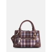 Women's Small Top Handle Handbag, Flannel Plaid