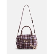 Madden NYC Women's Medium Satchel Handbag, Flannel Plaid