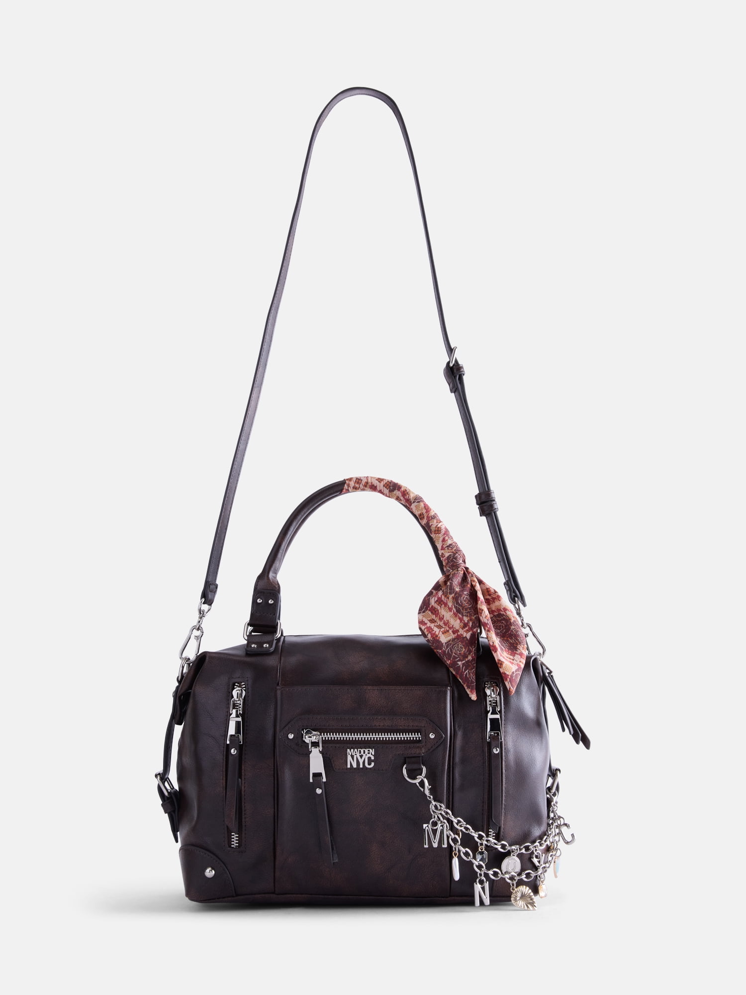 Madden NYC Women's Medium Satchel Handbag, Brown