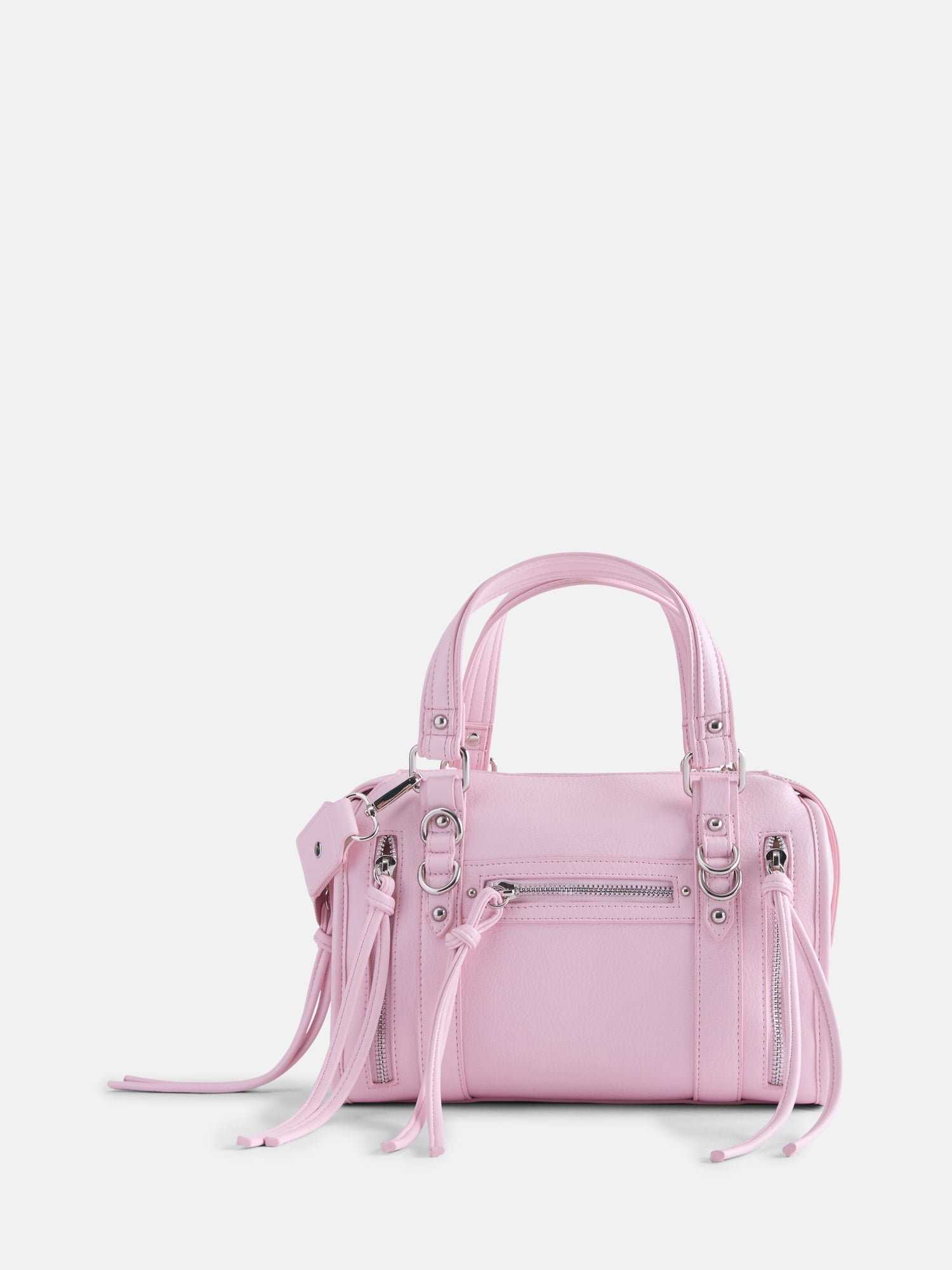 Madden NYC Women's Soft Zipper Satchel Handbag, Pink