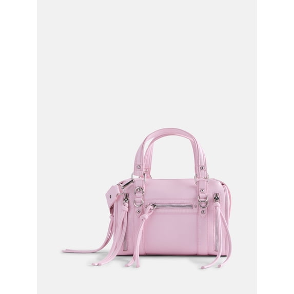 Madden NYC Women's Soft Zipper Satchel Handbag, Pink