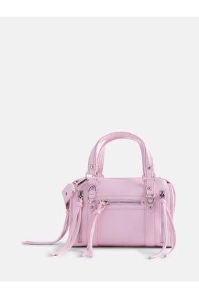 Women's Soft Zipper Satchel Handbag, Pink