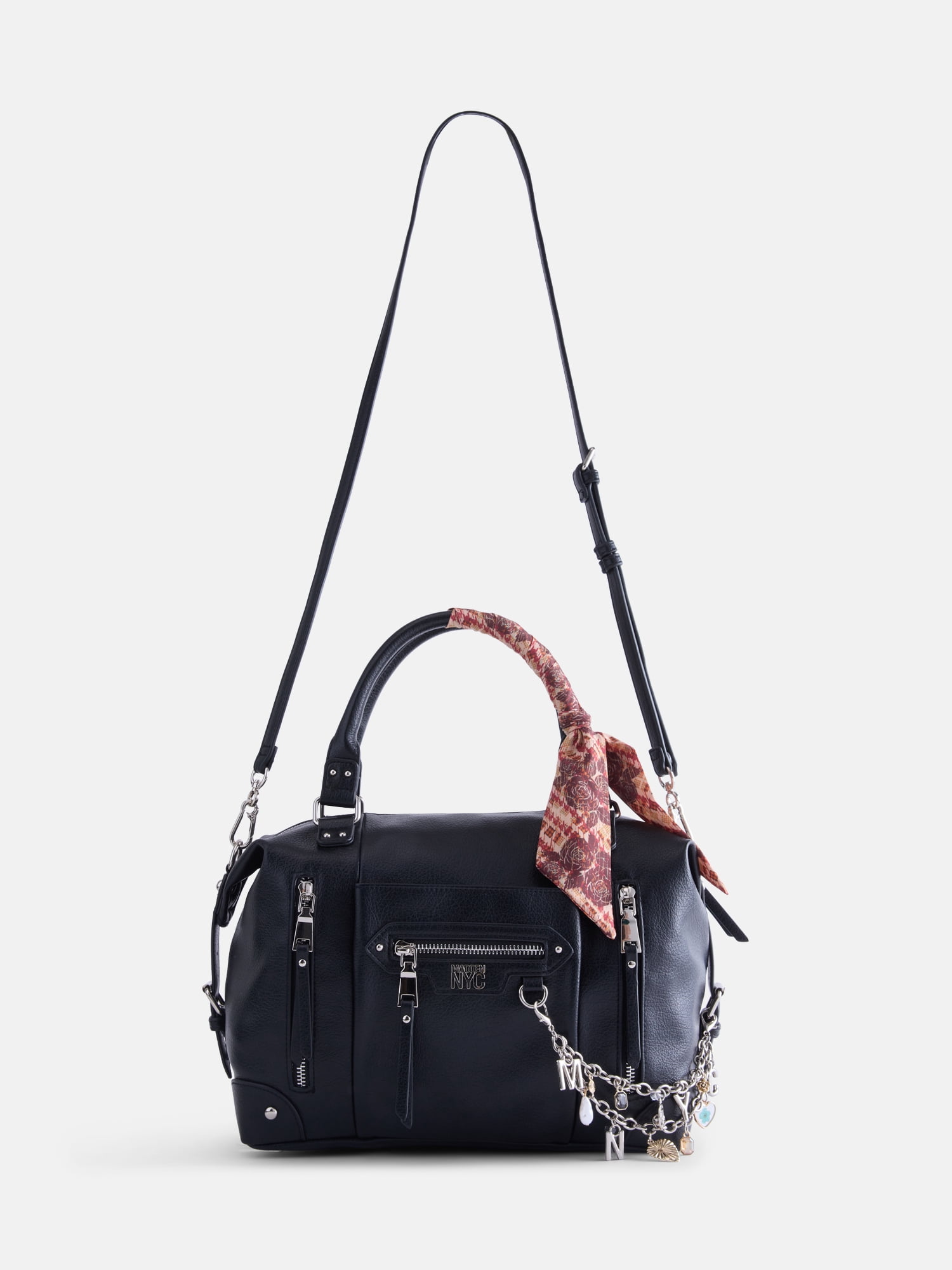 Madden NYC Women's Medium Satchel Handbag, Black