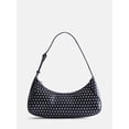thumbnail image 1 of Madden NYC Women's Curved Baguette Shoulder Bag, Black and White, 1 of 6